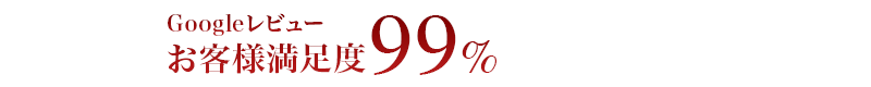 お客様満足度96%